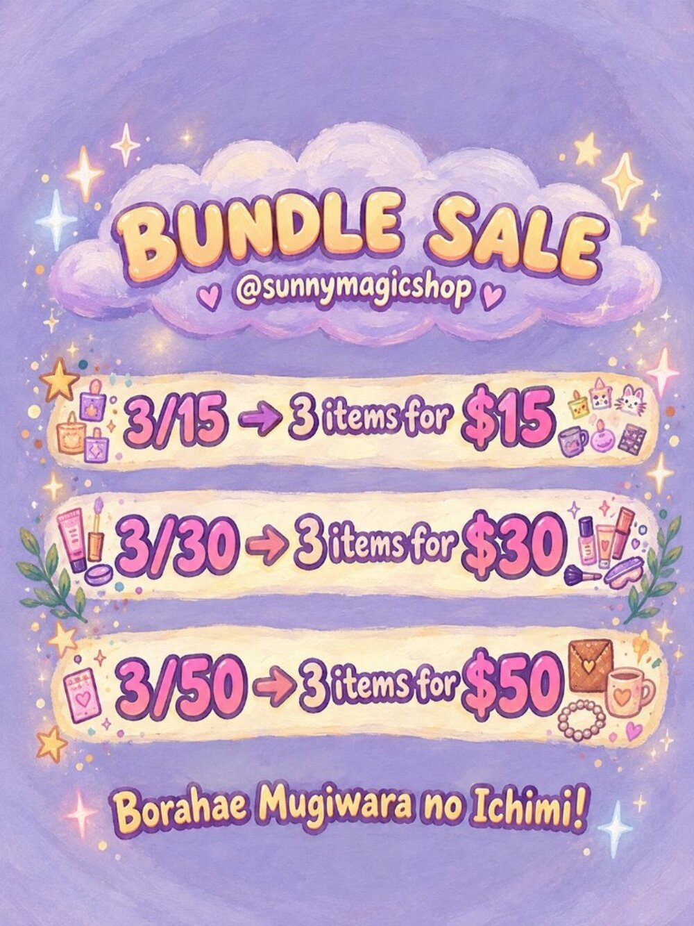 ‼️ BUNDLE SALE ‼️❤️ 3/50 ❤️ 3/30 ❤️ 3/15